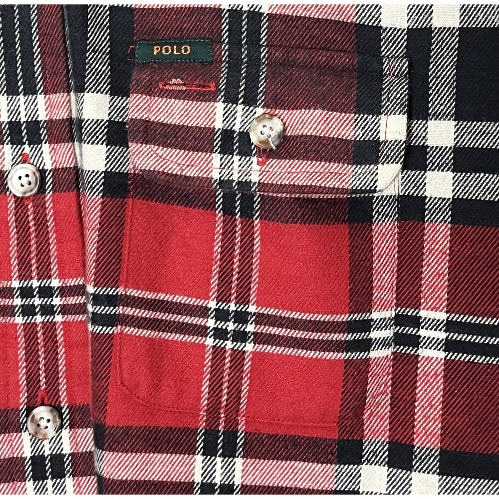 Polo Ralph Lauren Flannel Shirt Boys 14 Red Gray Outdoor Preppy Hiking Rigged‎ - Picture 2 of 4